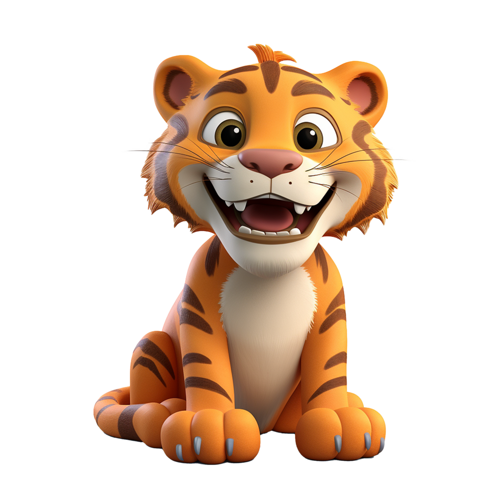AI generated Tiger png isolated on transparent background