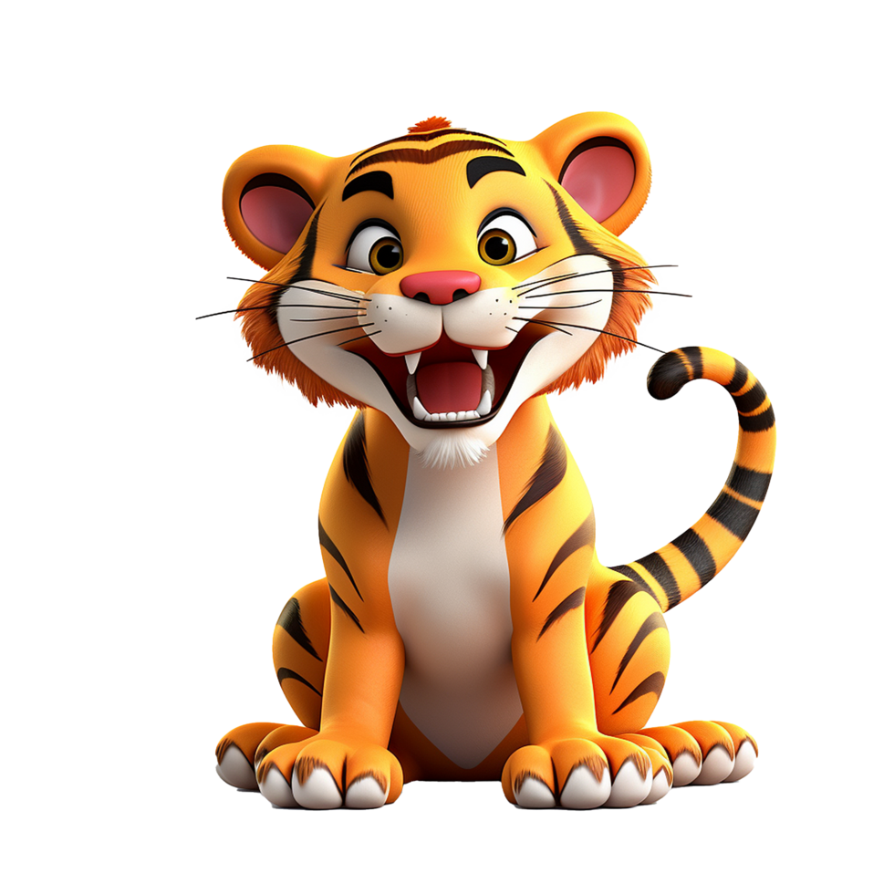 AI generated Tiger png isolated on transparent background