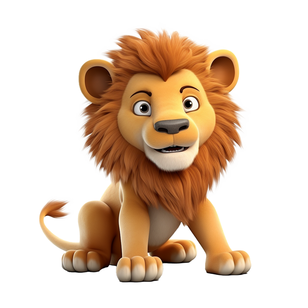 AI generated Lion png isolated on transparent background