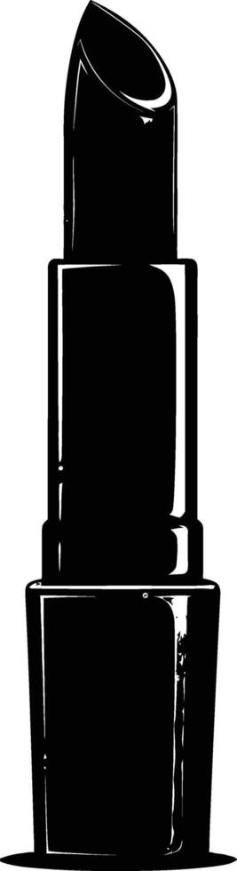 AI generated Silhouette lipstick black color only vector