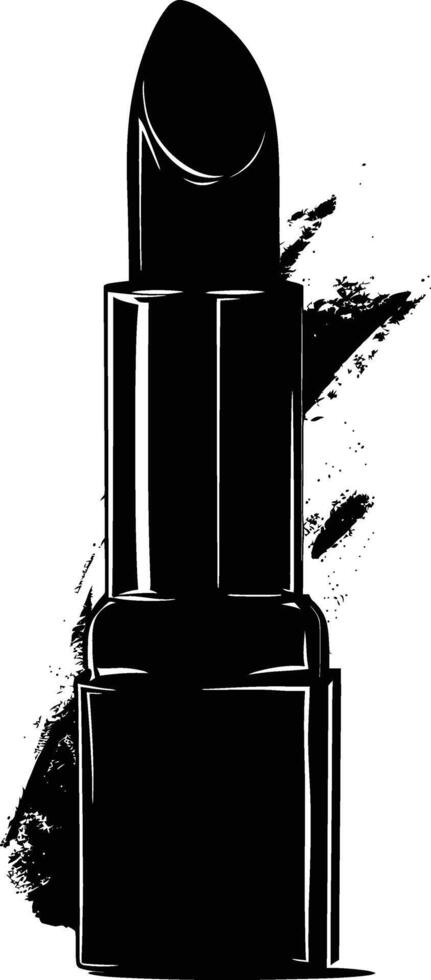 AI generated Silhouette lipstick black color only vector