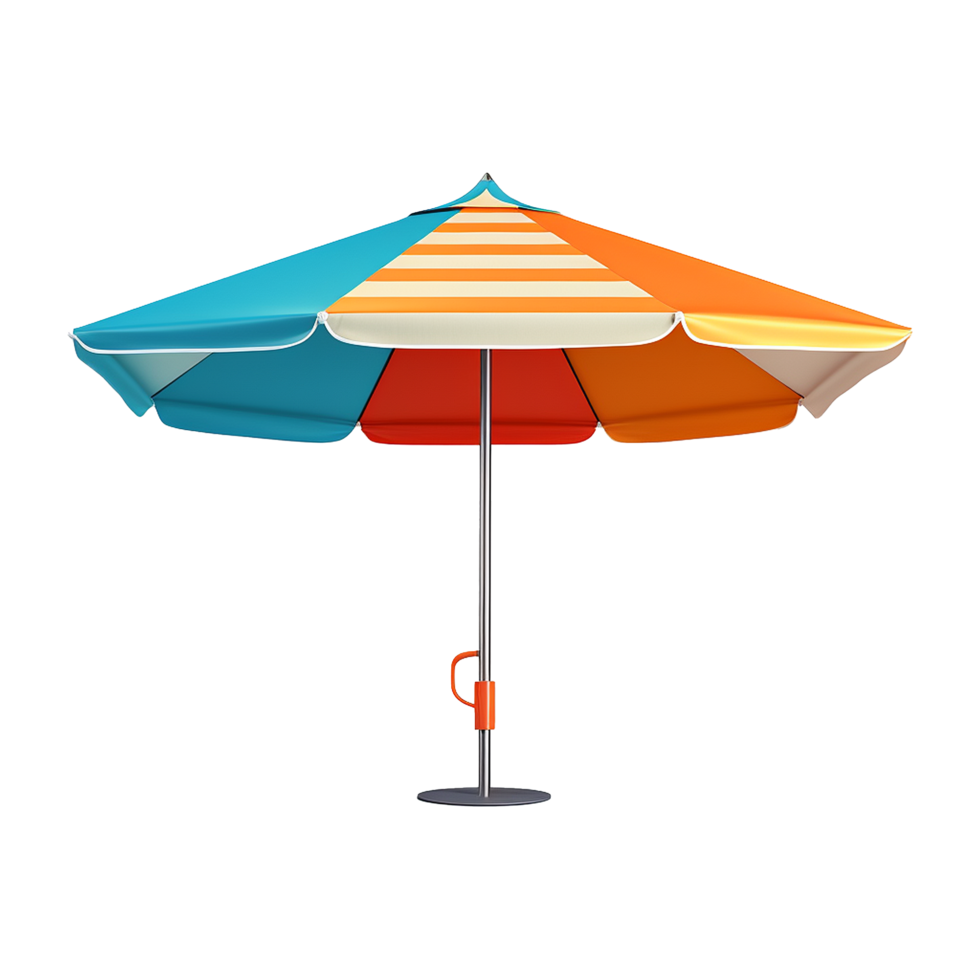 AI generated Beach umbrella isolated on transparent background png