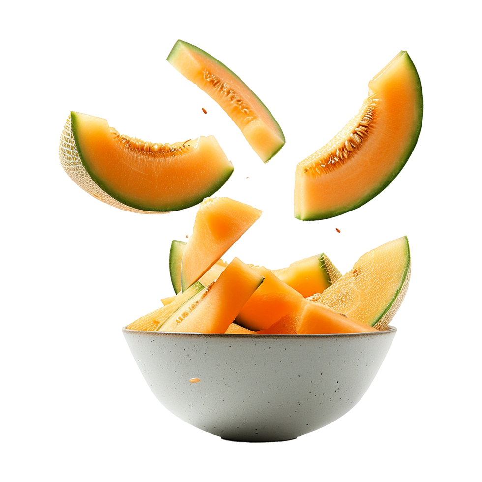AI generated Flying melon isolated on transparent background png