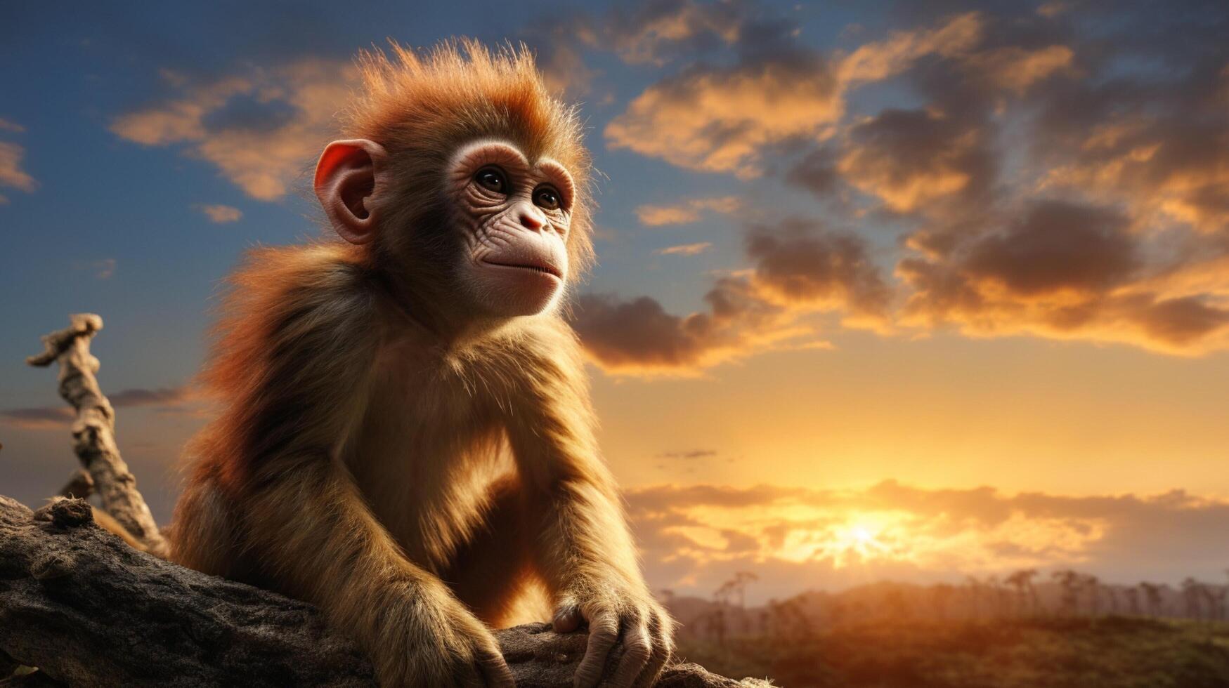 AI generated monkey high quality image photo