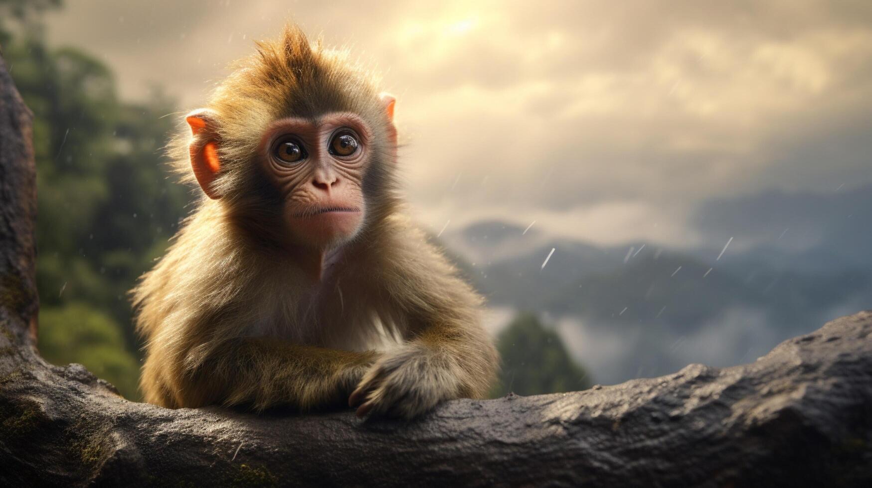 AI generated monkey high quality image photo