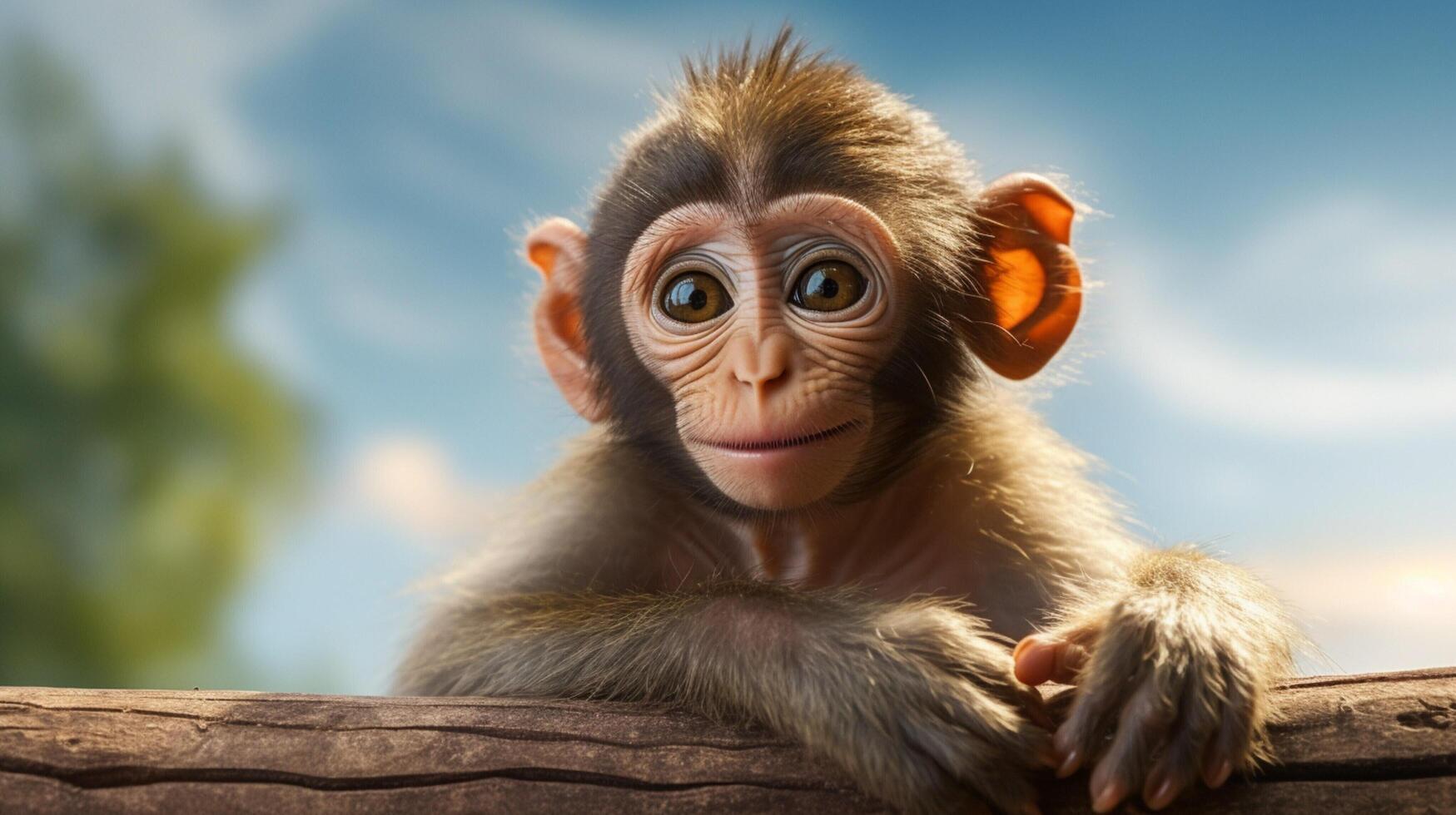 AI generated monkey high quality image photo