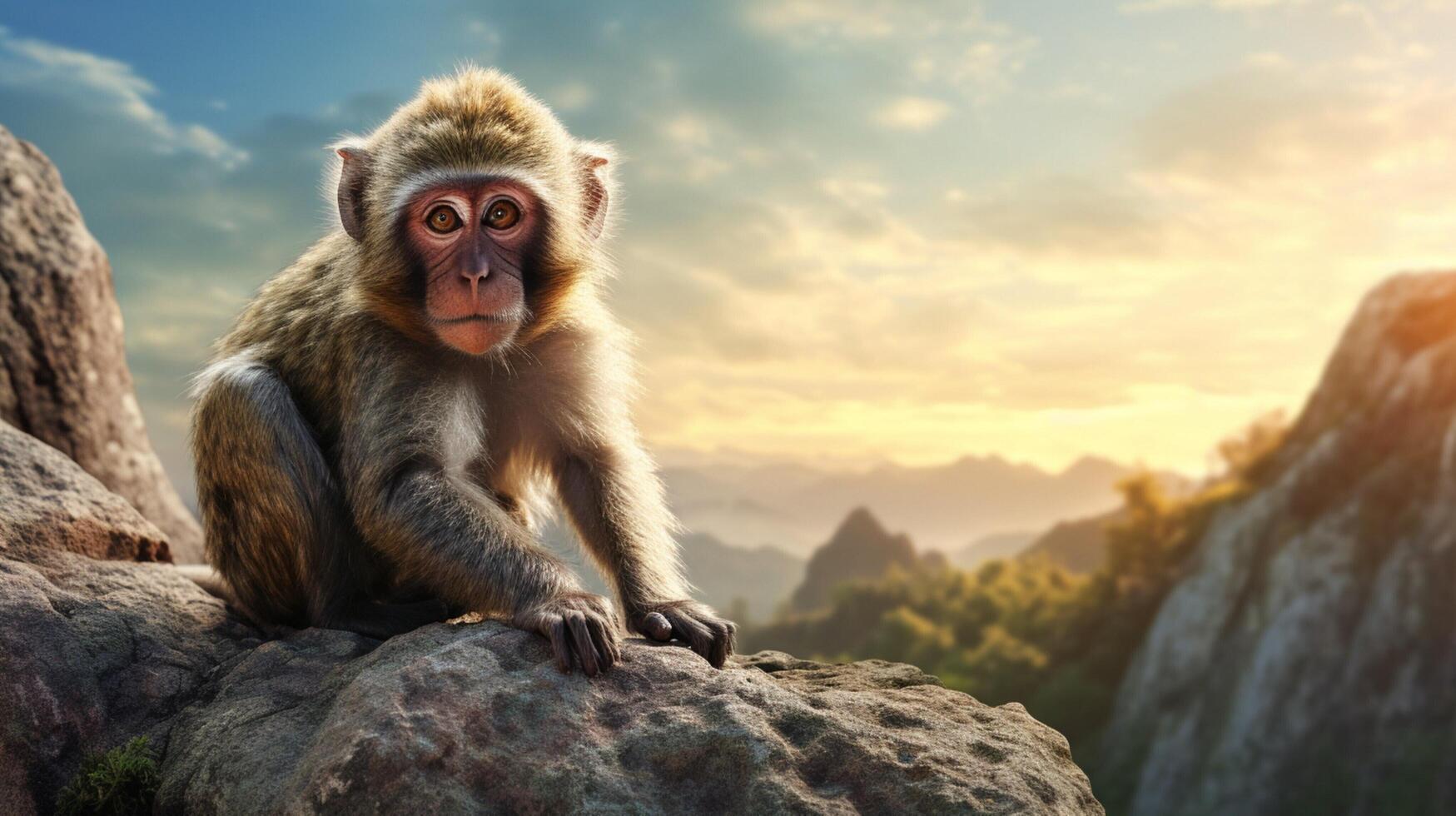 AI generated monkey high quality image photo