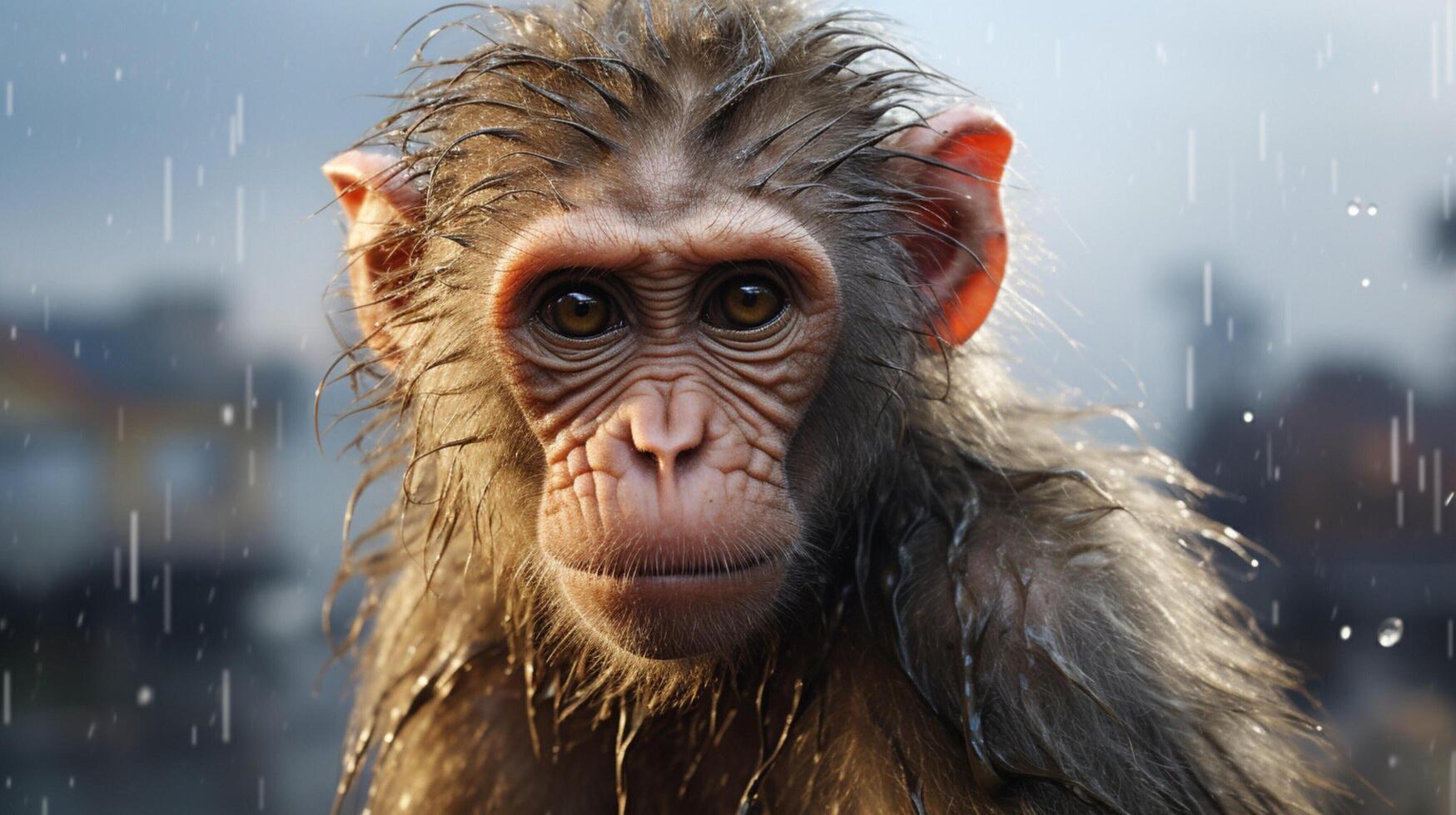 AI generated monkey high quality image photo