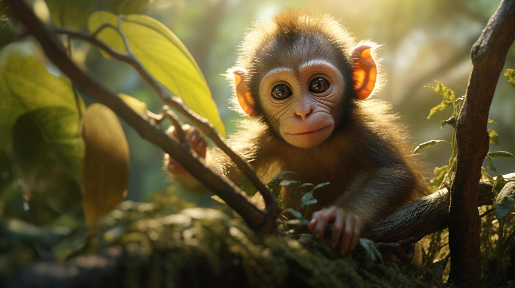 AI generated monkey high quality image photo