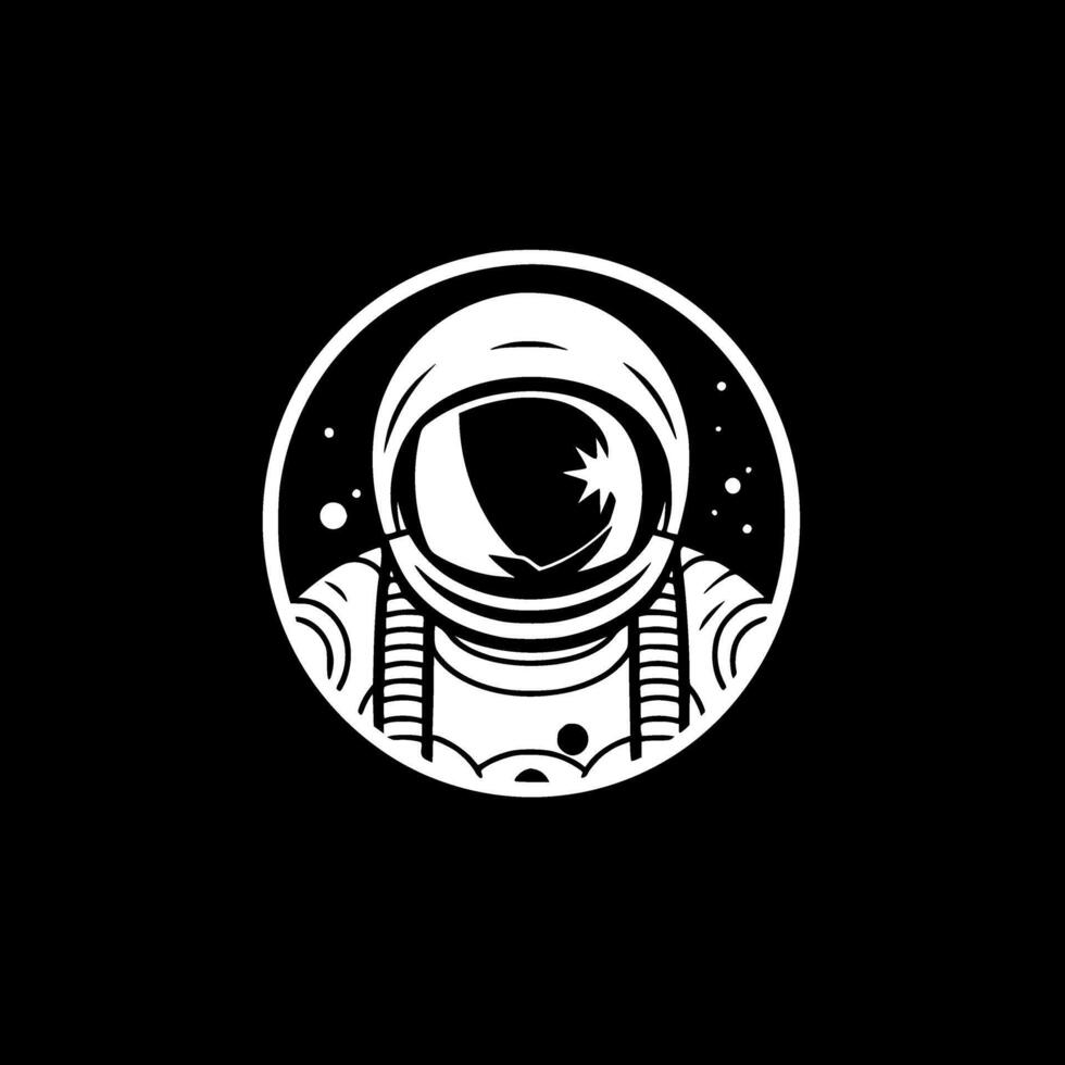 astronauta, minimalista y sencillo silueta - vector ilustración