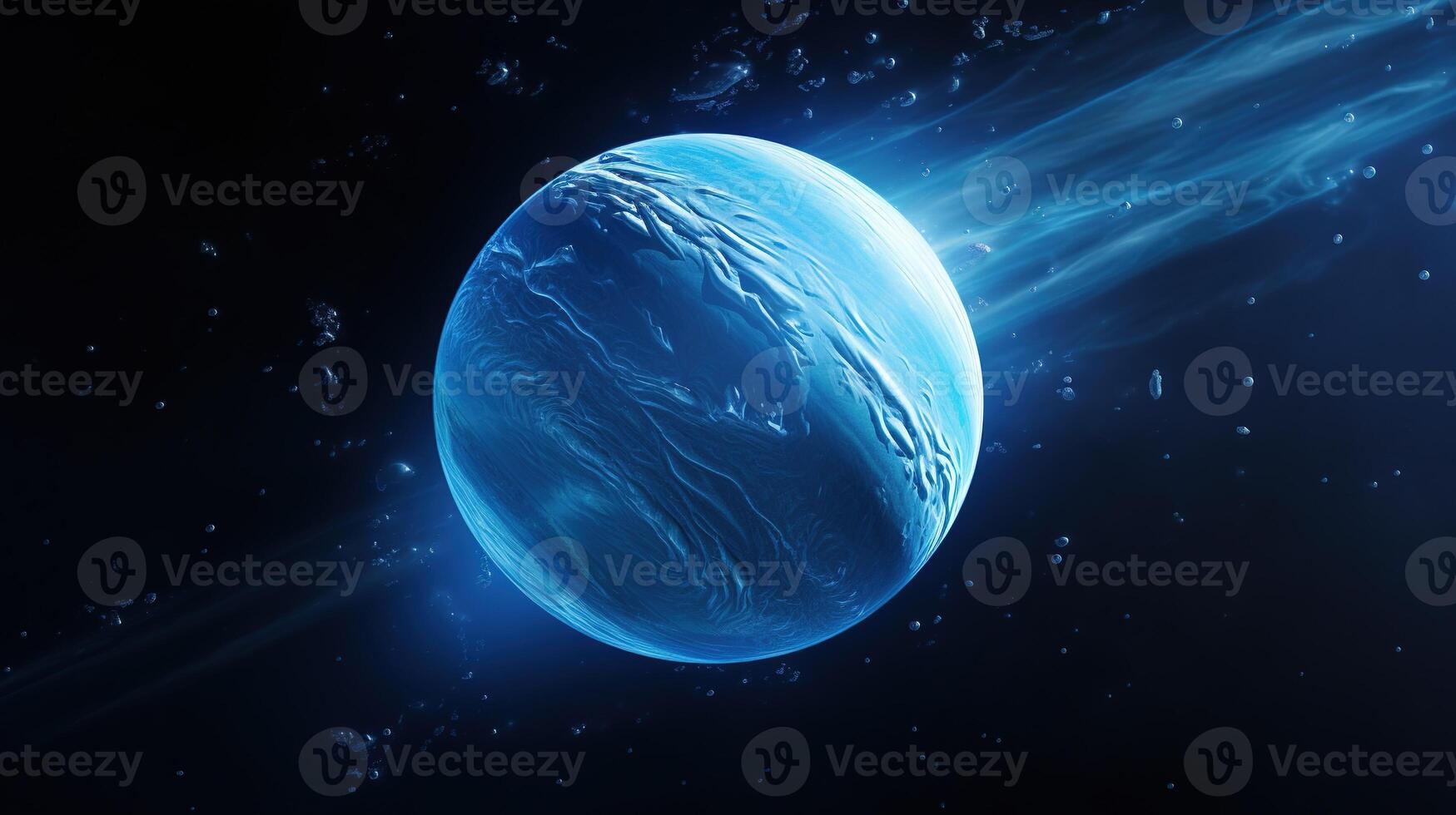 AI generated Neptune Planet in Space. Celestial, Cosmic, Solar System, Astronomy, Universe, Galactic, Planetary photo