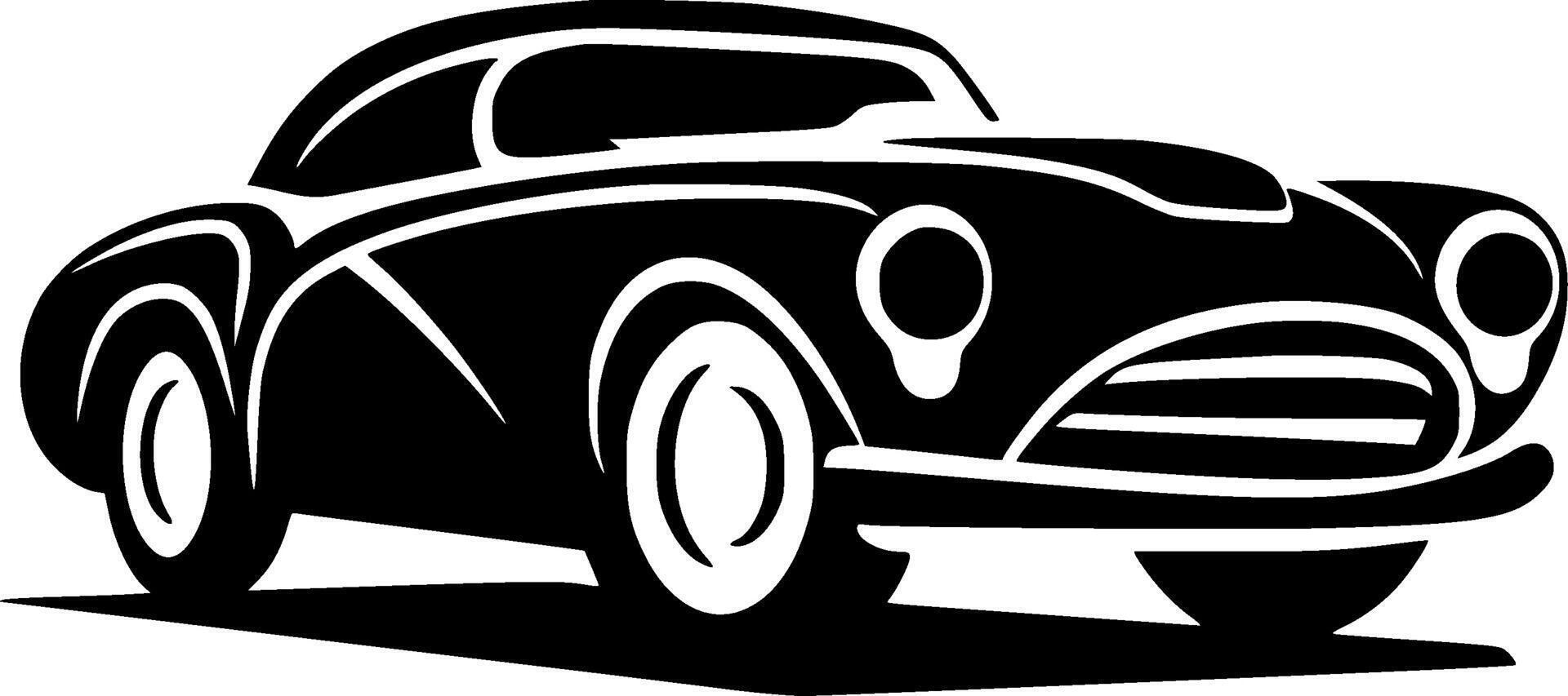 Car, Minimalist and Simple Silhouette - Vector illustration