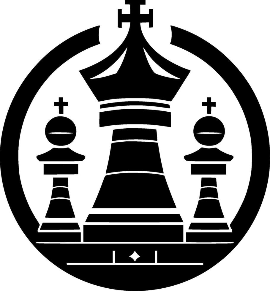 Chess, Minimalist and Simple Silhouette - Vector illustration