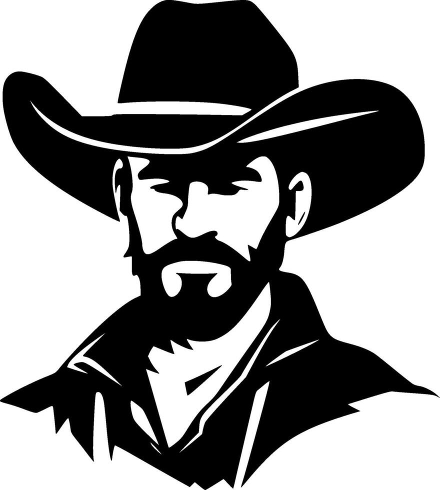 Cowboy, Minimalist and Simple Silhouette - Vector illustration