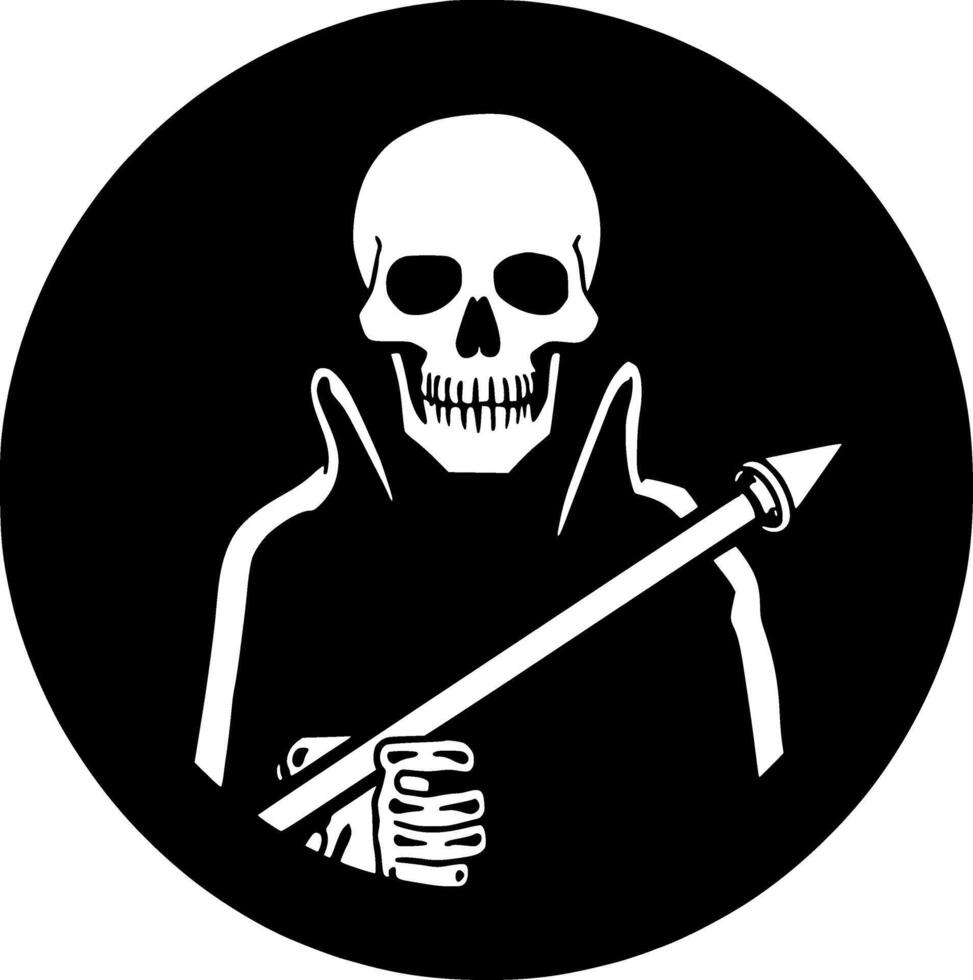 Death, Black and White Vector illustration