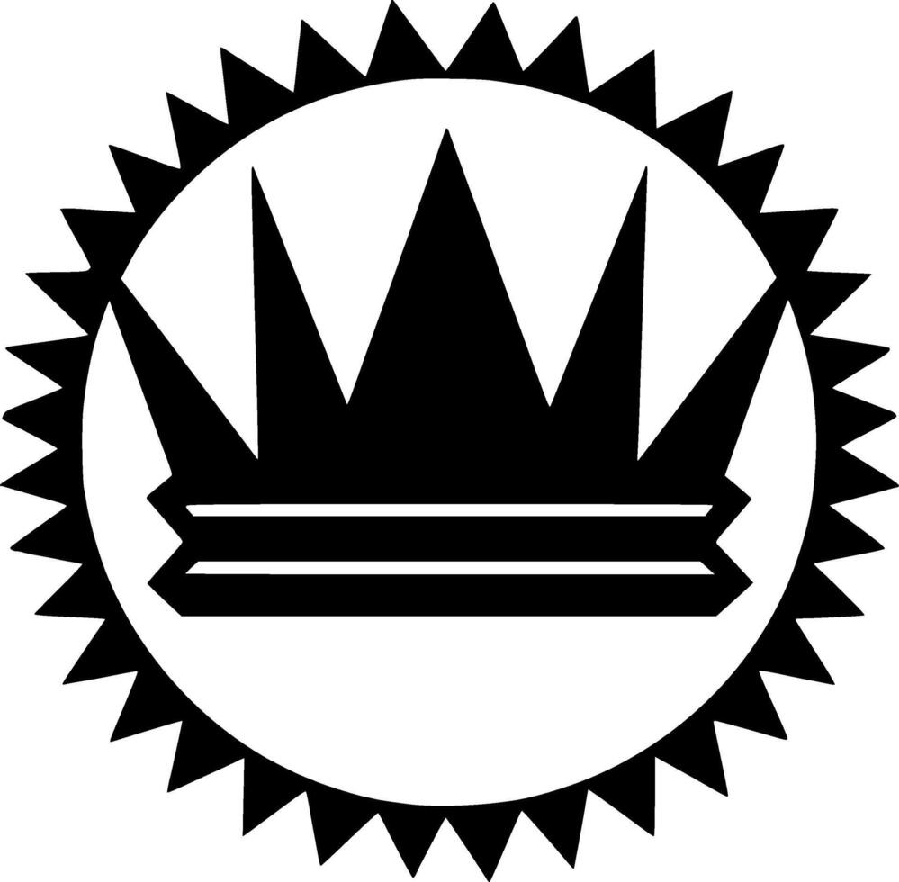 Crown - Black and White Isolated Icon - Vector illustration