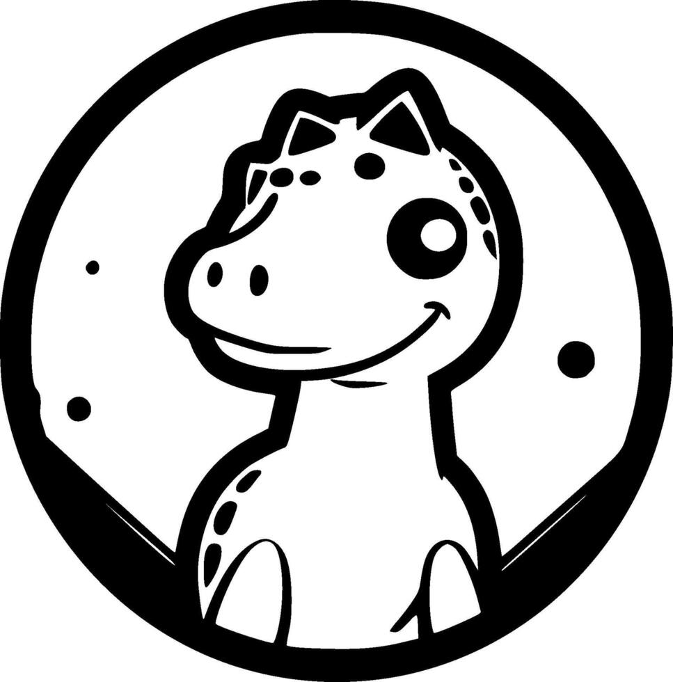 Dino - Minimalist and Flat Logo - Vector illustration