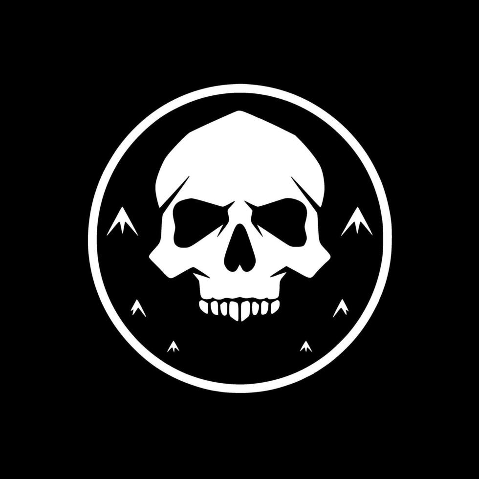 muerte - negro y blanco aislado icono - vector ilustración