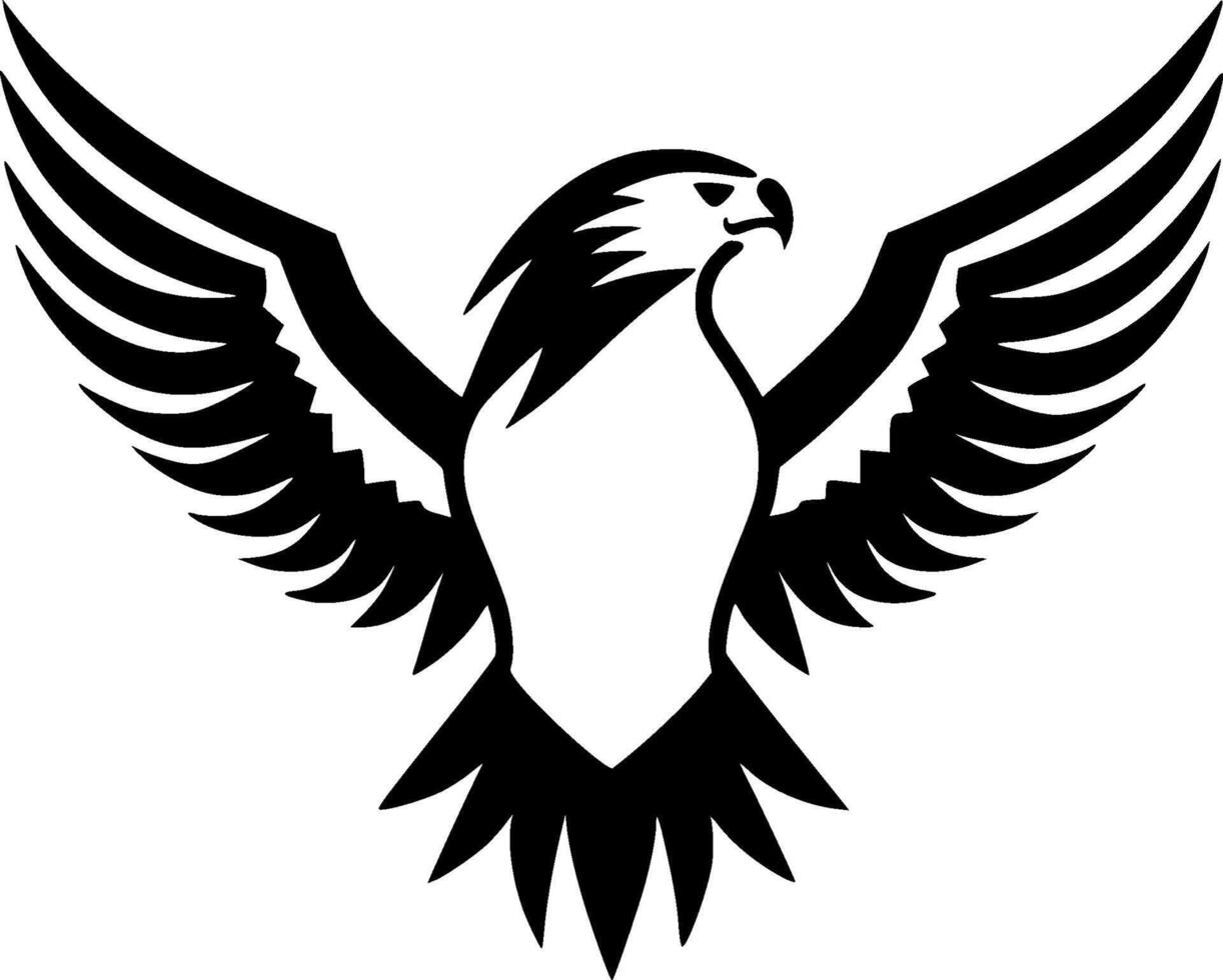 águila, negro y blanco vector ilustración