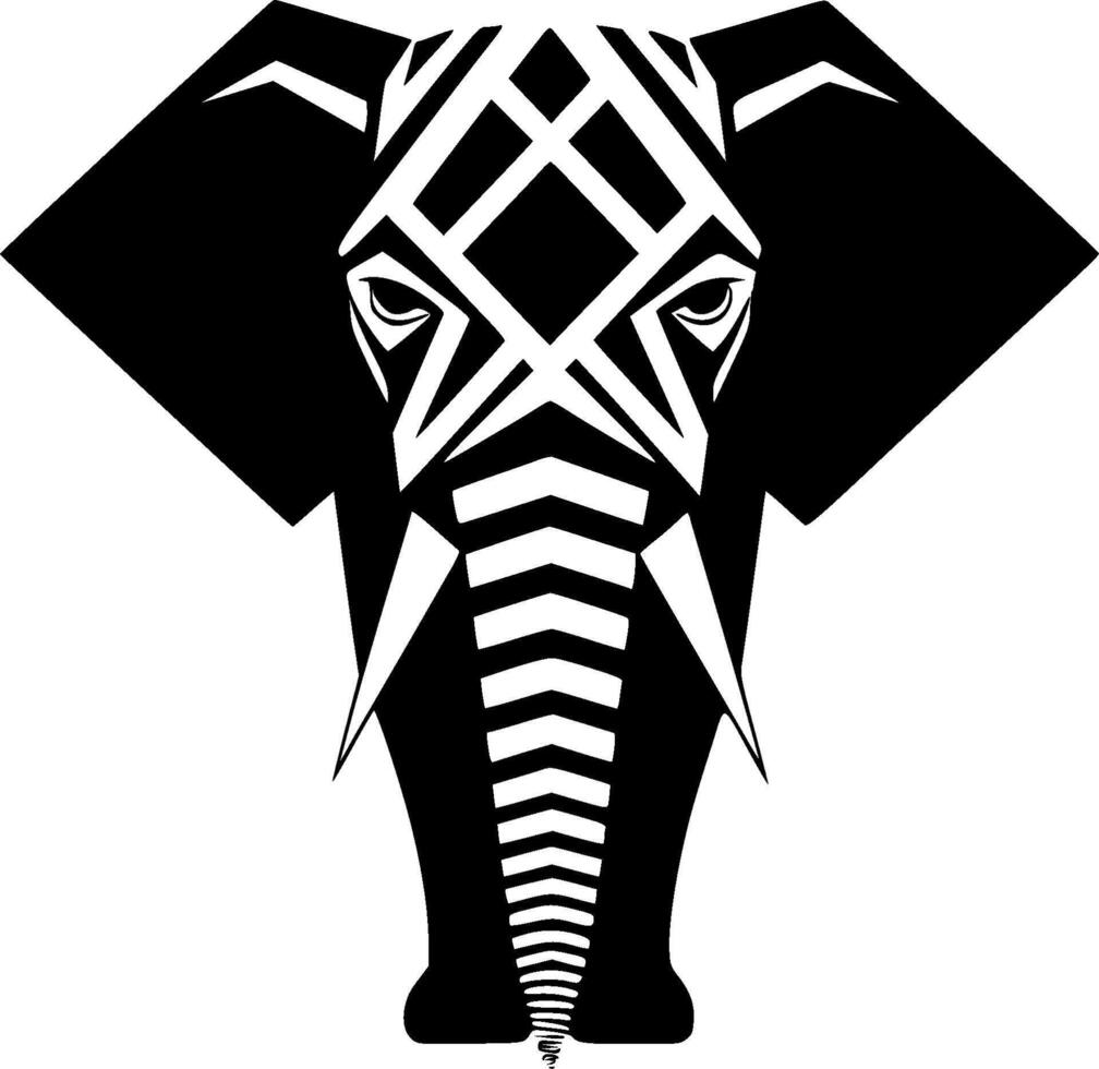 Elephant, Minimalist and Simple Silhouette - Vector illustration