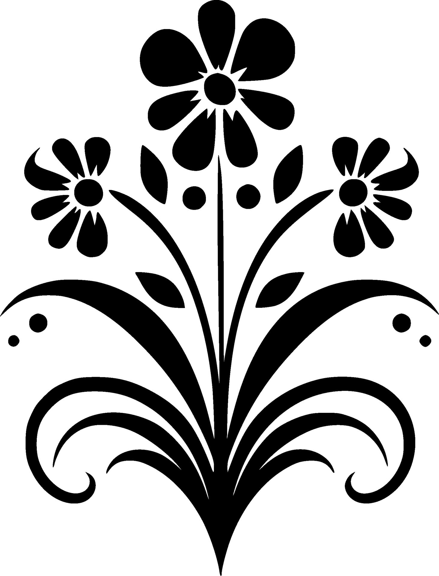 Flower, Black and White Vector illustration 38023636 Vector Art at Vecteezy