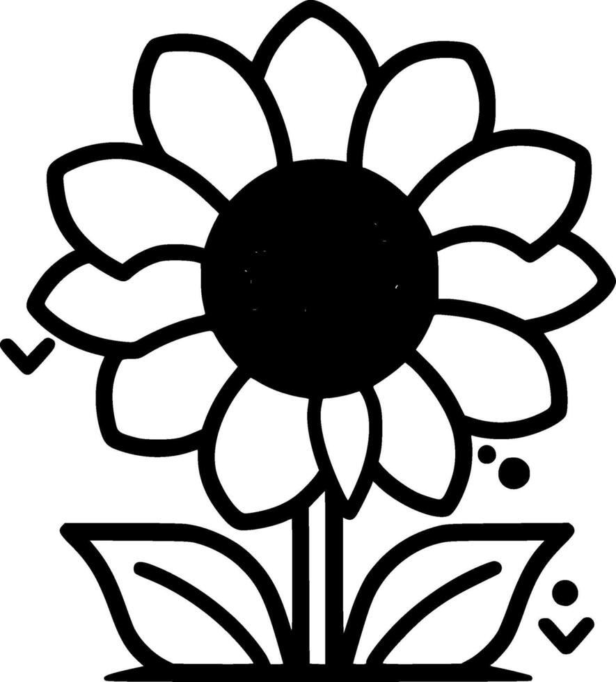 Flower - Minimalist and Flat Logo - Vector illustration