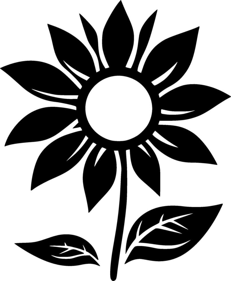 Flower, Minimalist and Simple Silhouette - Vector illustration