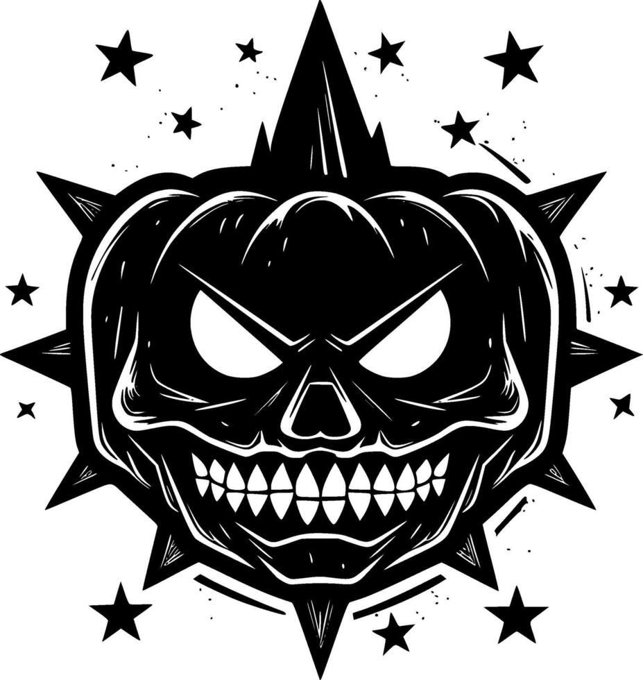 Halloween - Black and White Isolated Icon - Vector illustration