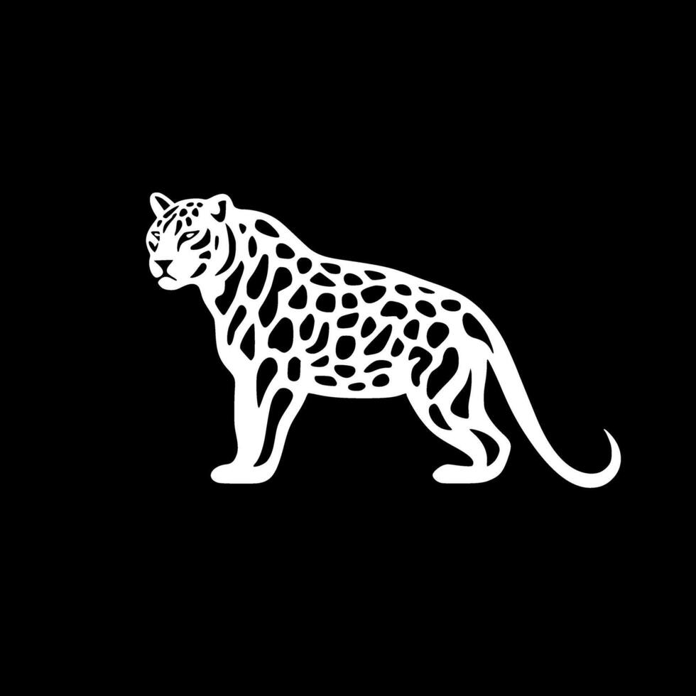 leopardo, minimalista y sencillo silueta - vector ilustración