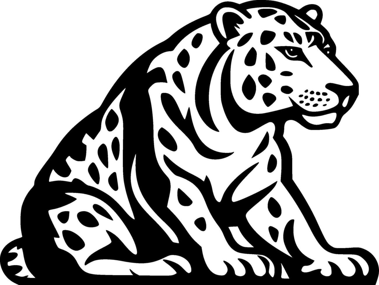 Leopard, Minimalist and Simple Silhouette - Vector illustration