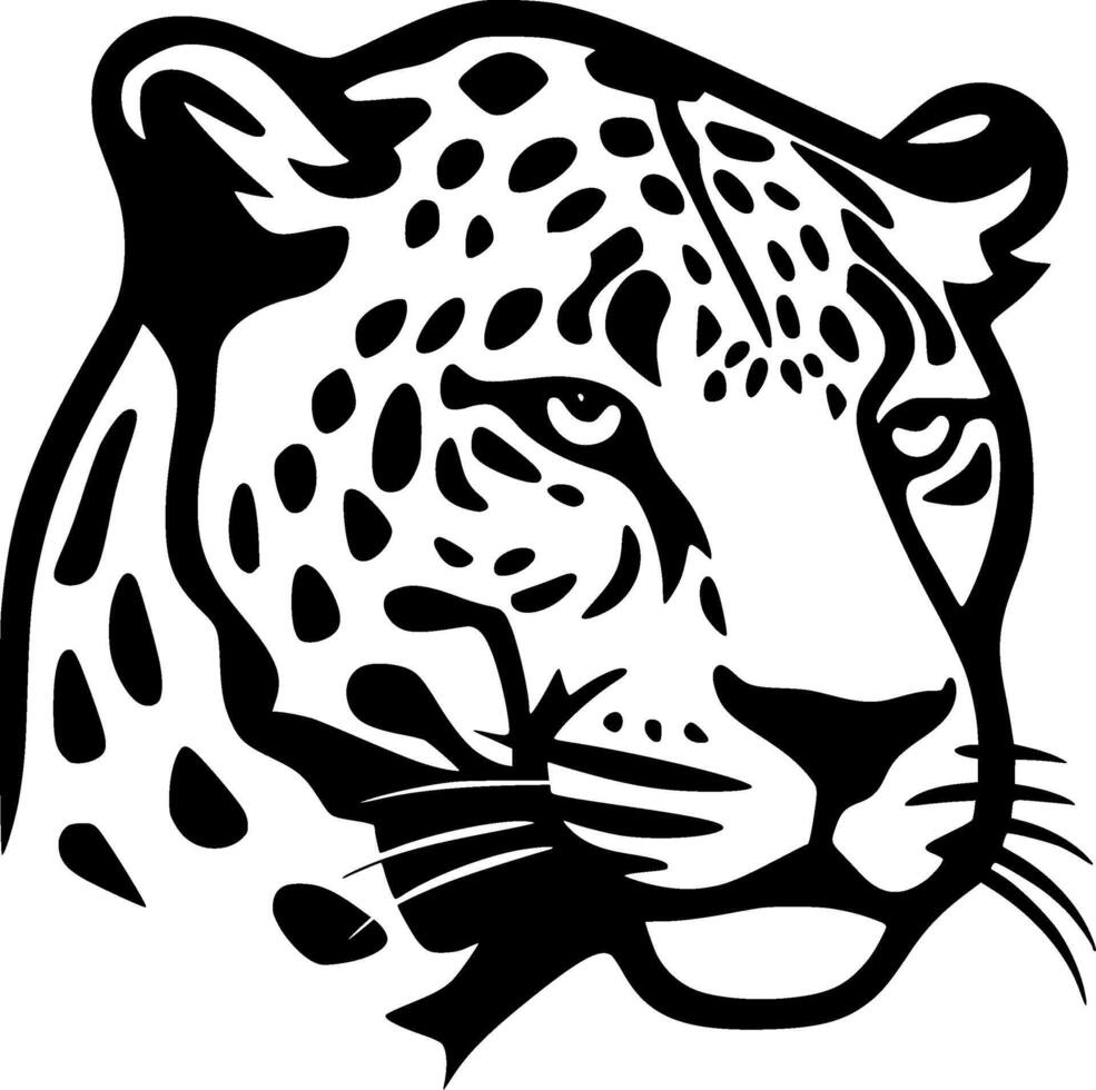 leopardo, minimalista y sencillo silueta - vector ilustración