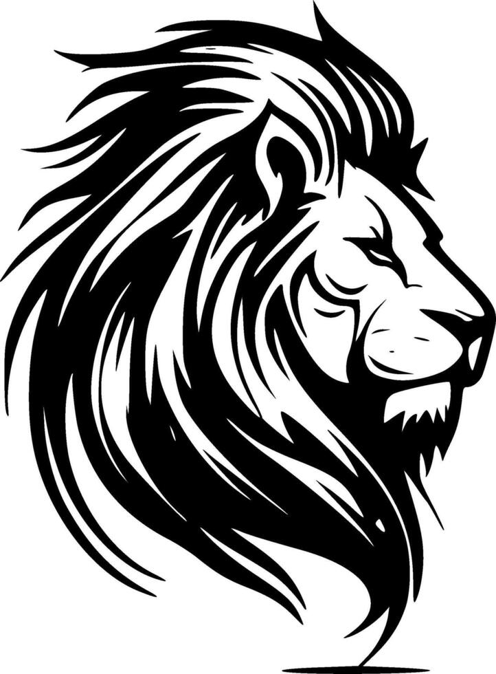 Lion, Minimalist and Simple Silhouette - Vector illustration