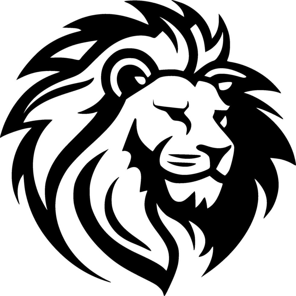 Lion - Minimalist and Flat Logo - Vector illustration