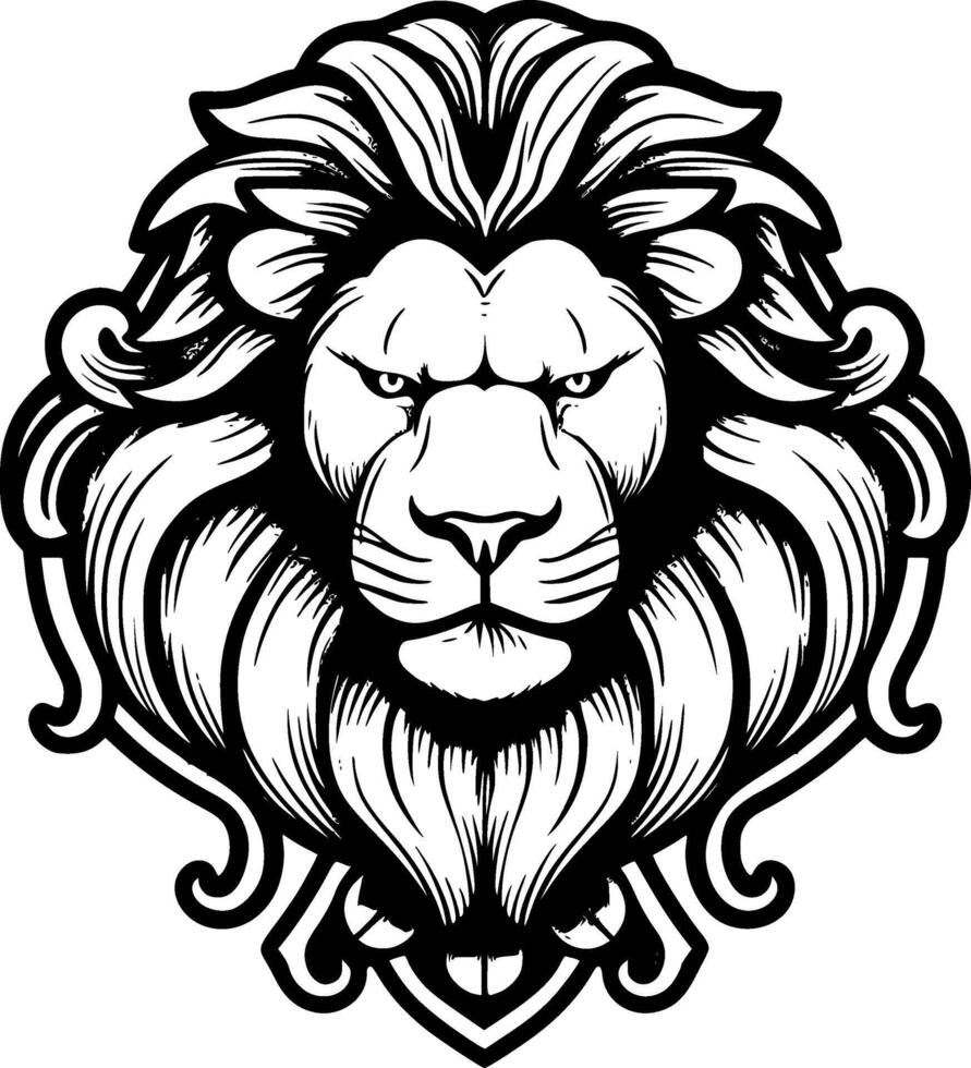 Lion - Minimalist and Flat Logo - Vector illustration