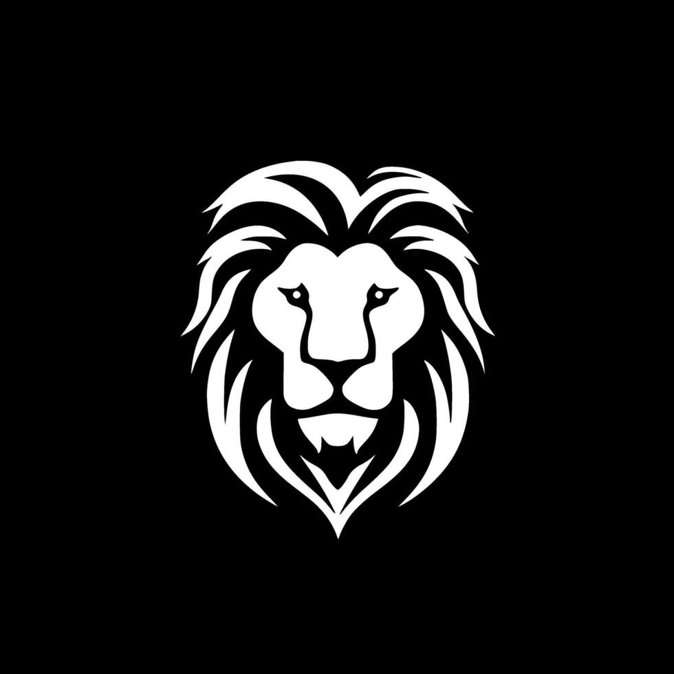 Lion, Minimalist and Simple Silhouette - Vector illustration