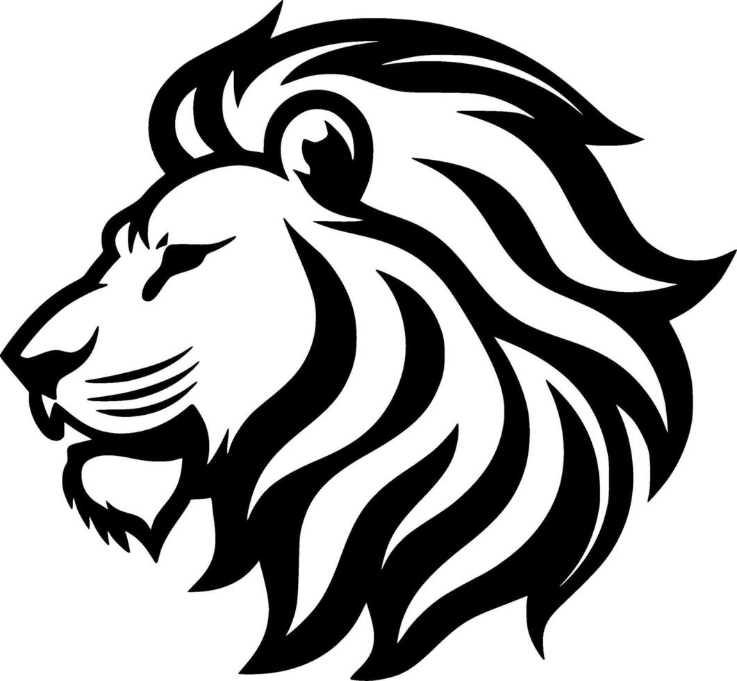 Lion, Minimalist and Simple Silhouette - Vector illustration