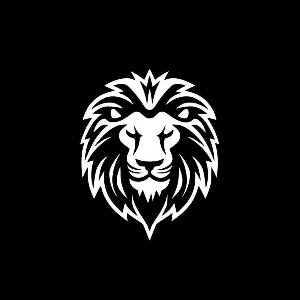 león - minimalista y plano logo - vector ilustración