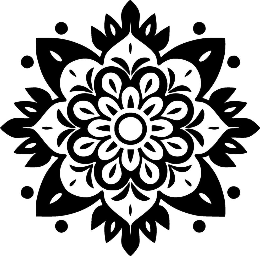 Mandala - Minimalist and Flat Logo - Vector illustration