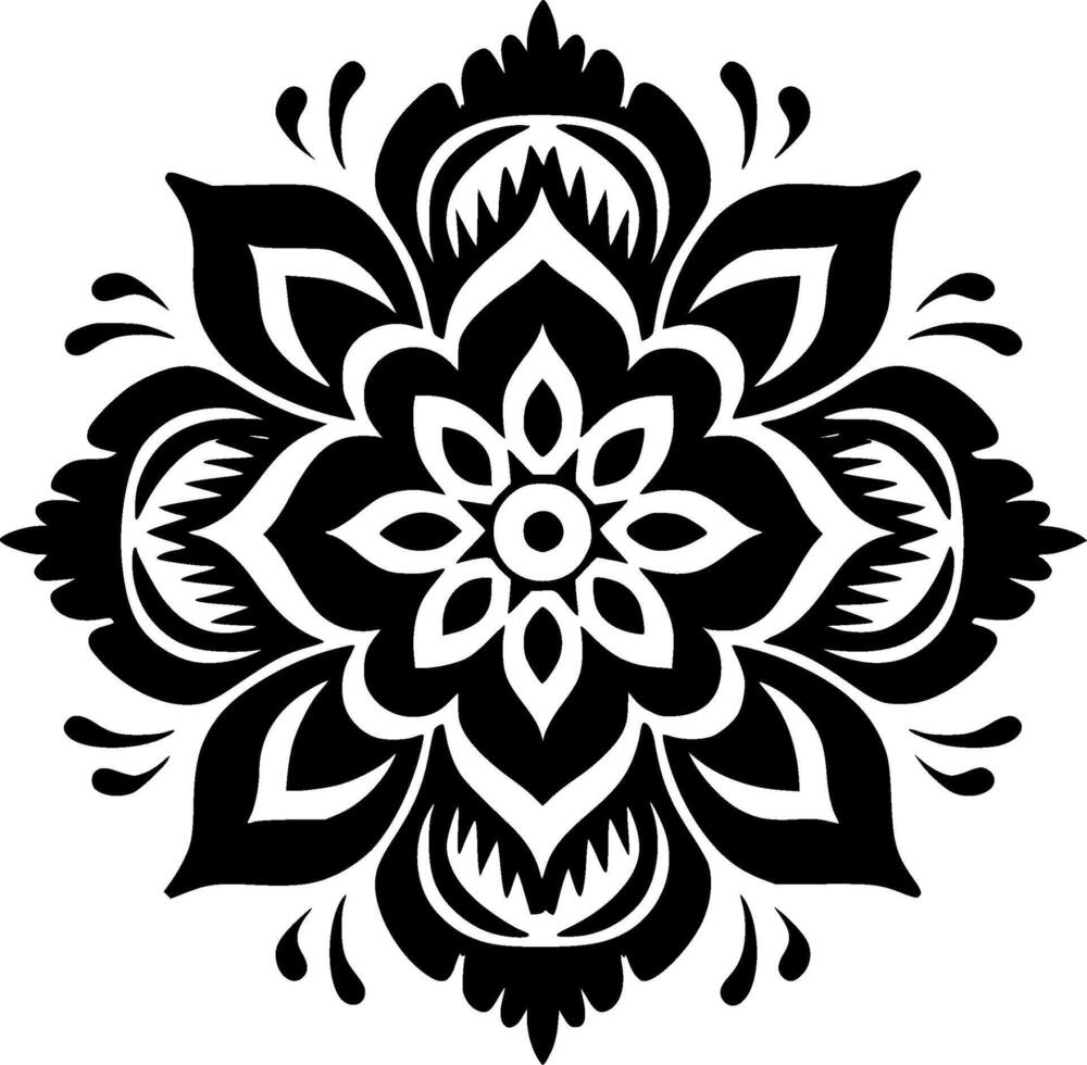 mandala - minimalista y plano logo - vector ilustración