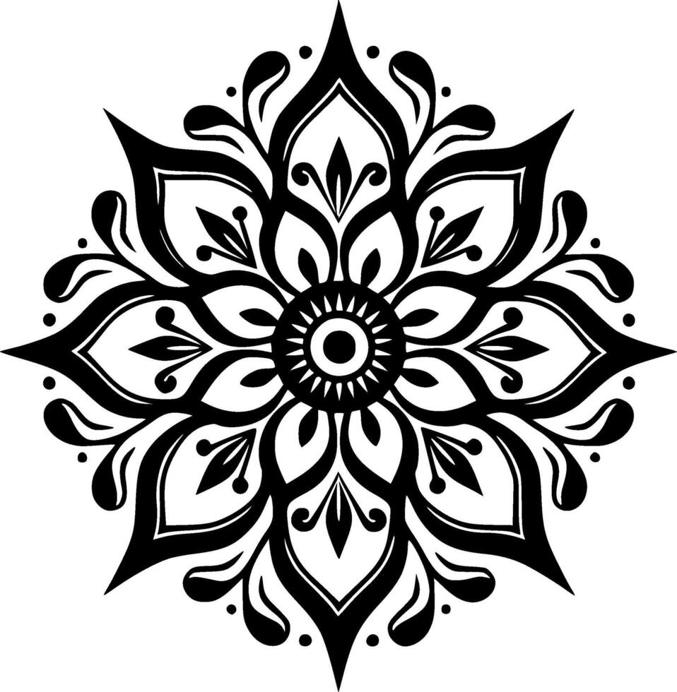 mandala - minimalista y plano logo - vector ilustración