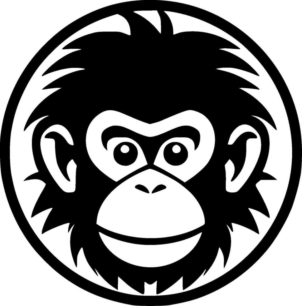 Monkey - High Quality Vector Logo - Vector illustration ideal for T-shirt graphic