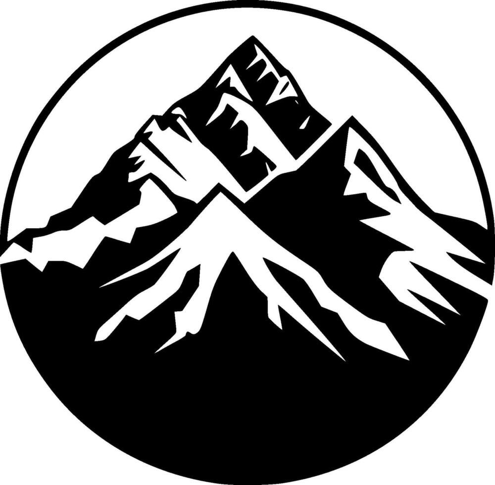 Mountain, Minimalist and Simple Silhouette - Vector illustration