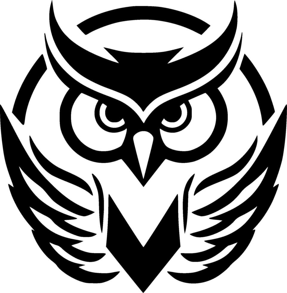 Owl - Minimalist and Flat Logo - Vector illustration