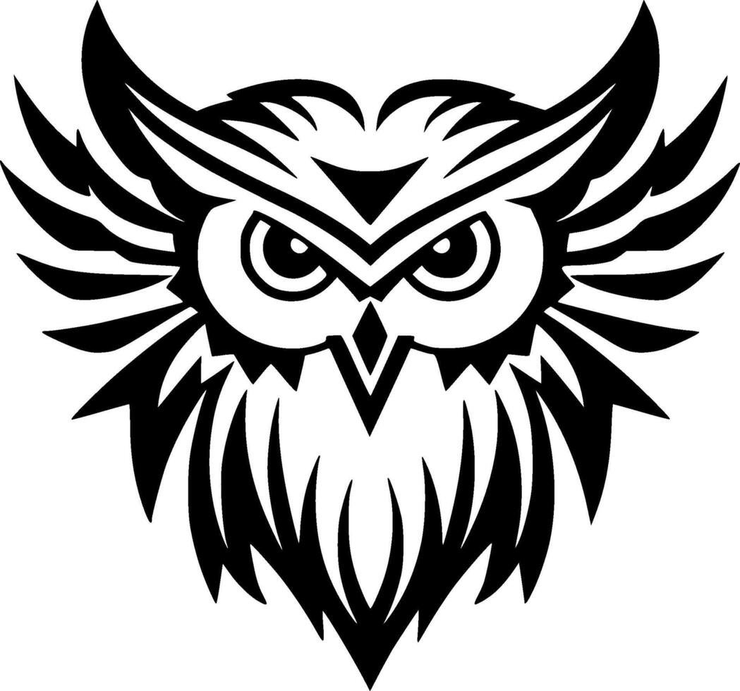 Owl, Minimalist and Simple Silhouette - Vector illustration