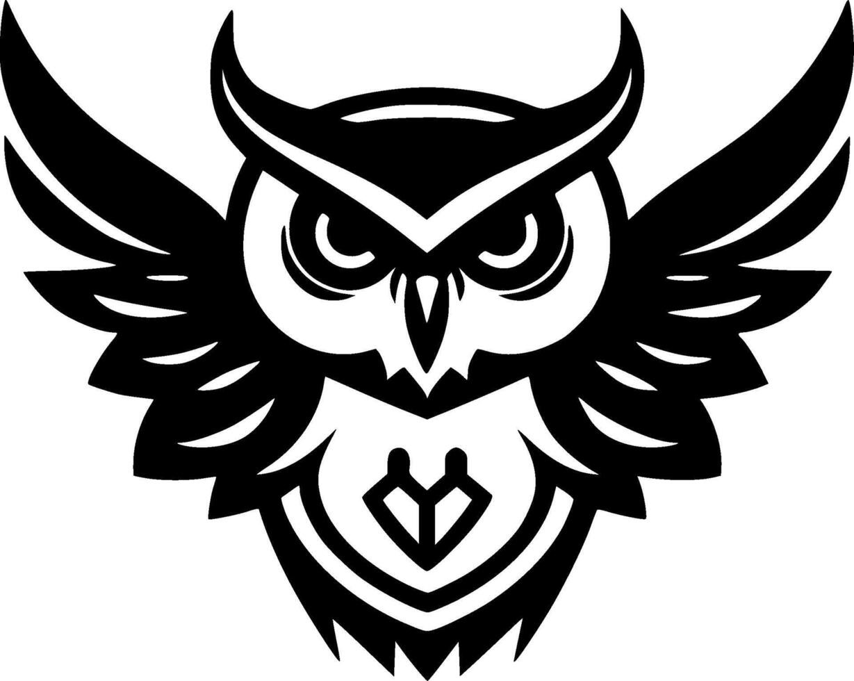 Owl, Minimalist and Simple Silhouette - Vector illustration