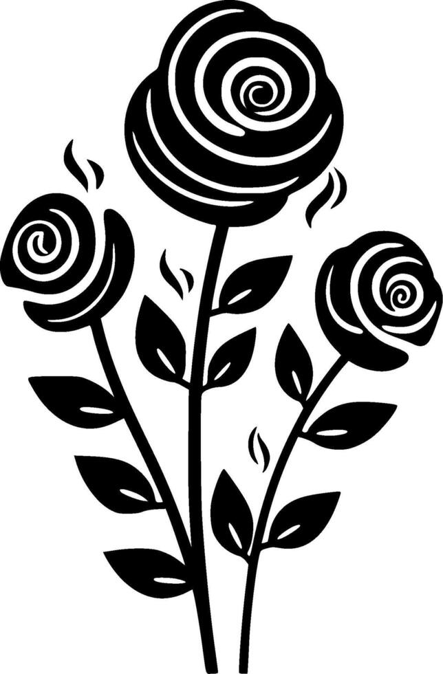 rosas - minimalista y plano logo - vector ilustración