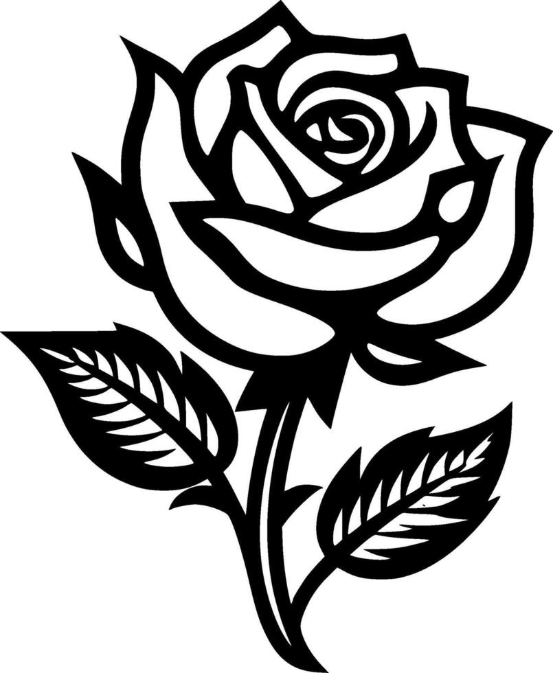 Rose - High Quality Vector Logo - Vector illustration ideal for T-shirt graphic