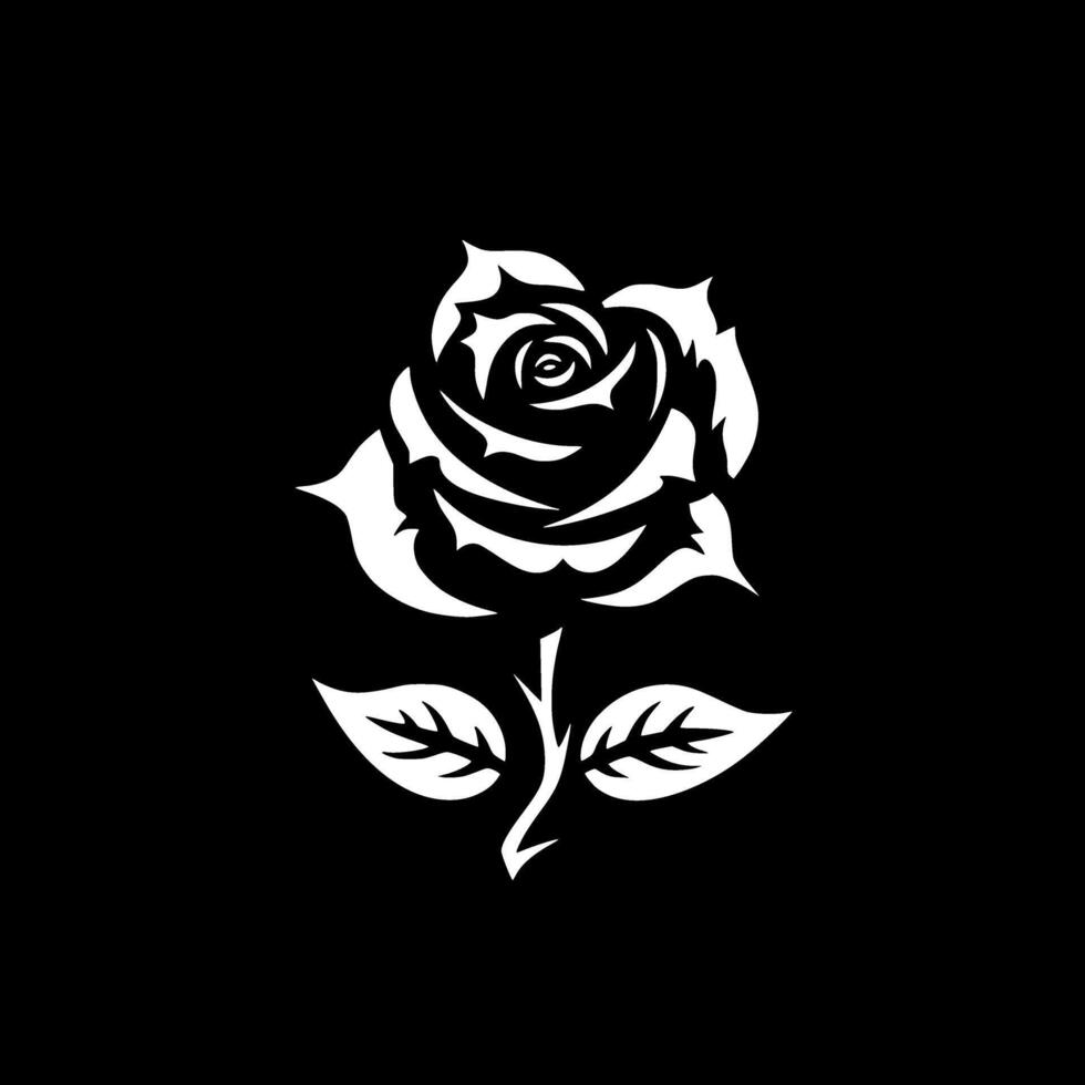 Rose - Minimalist and Flat Logo - Vector illustration