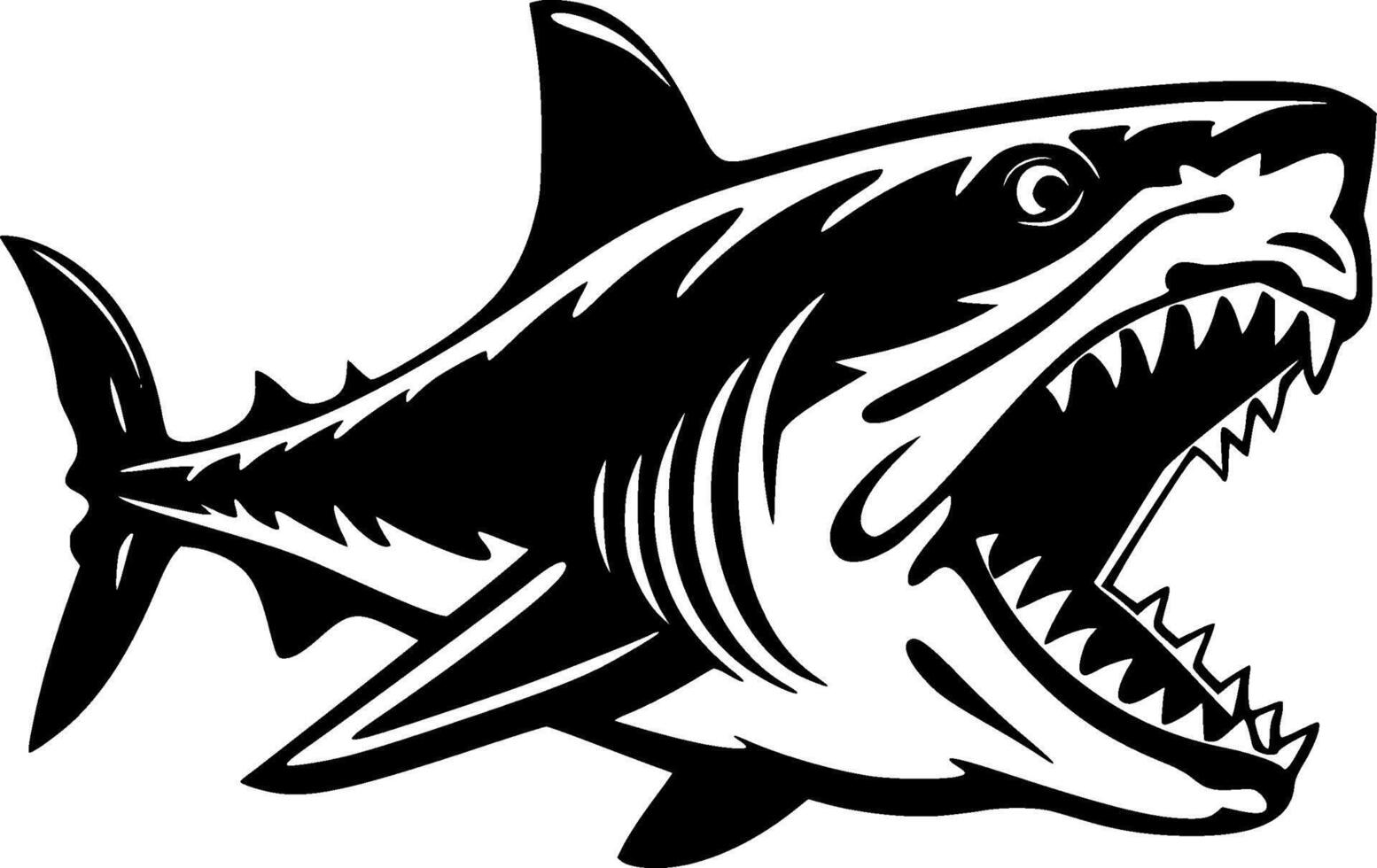 Shark - Minimalist and Flat Logo - Vector illustration