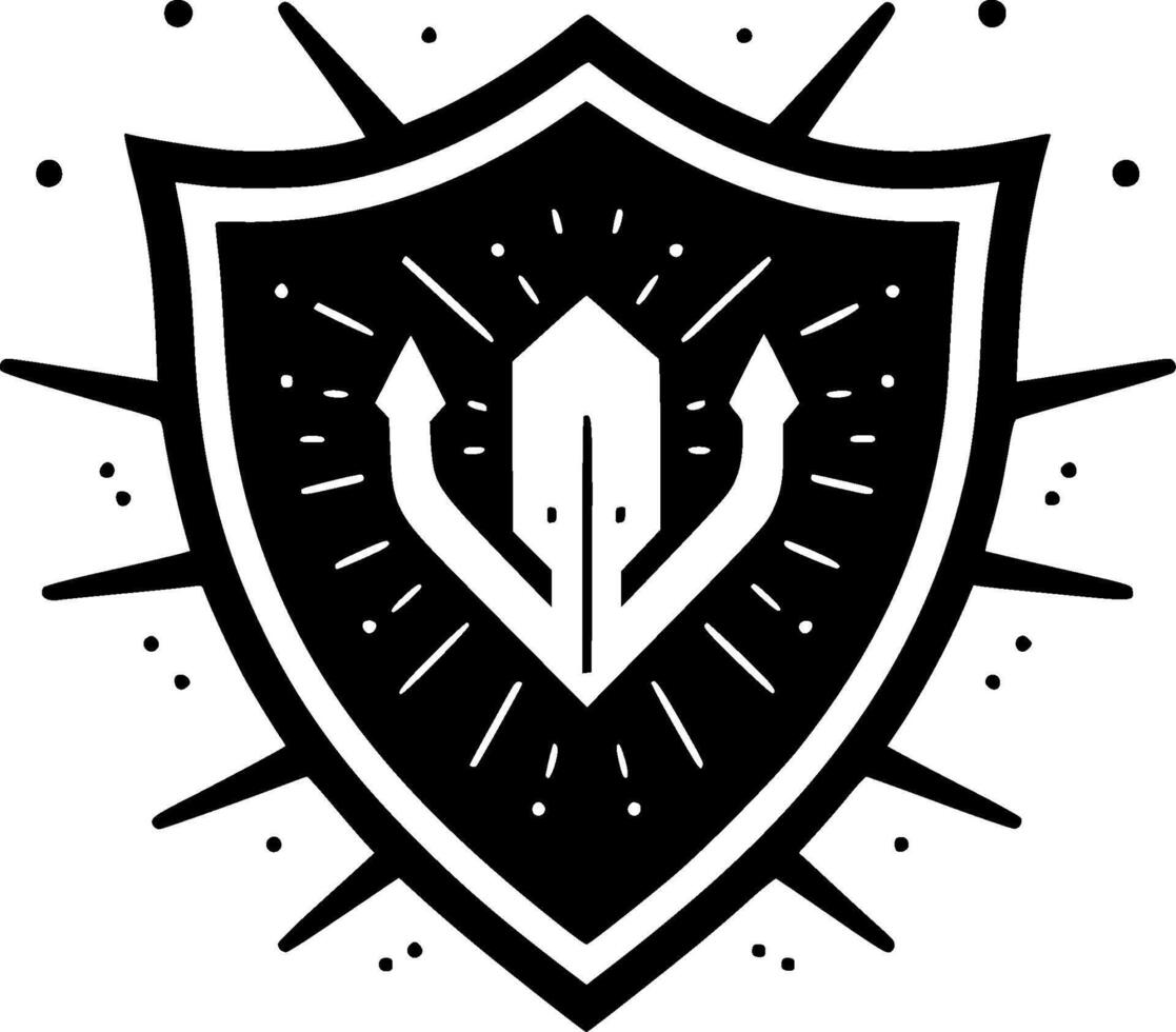 Shield, Minimalist and Simple Silhouette - Vector illustration